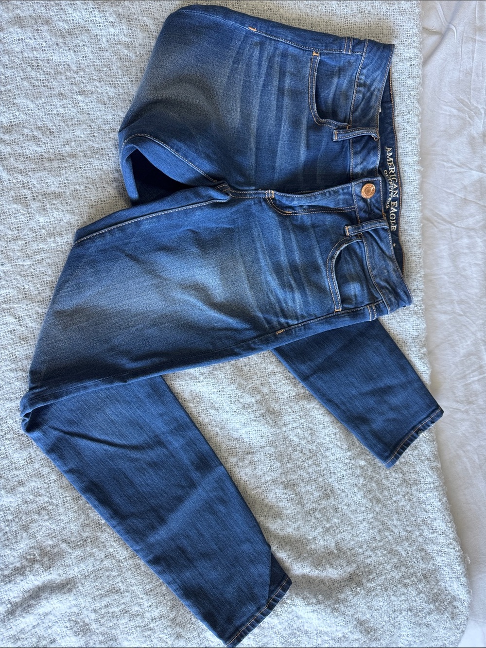 American Eagle Outfitters Dark Blue Stretch Skinny Jeans